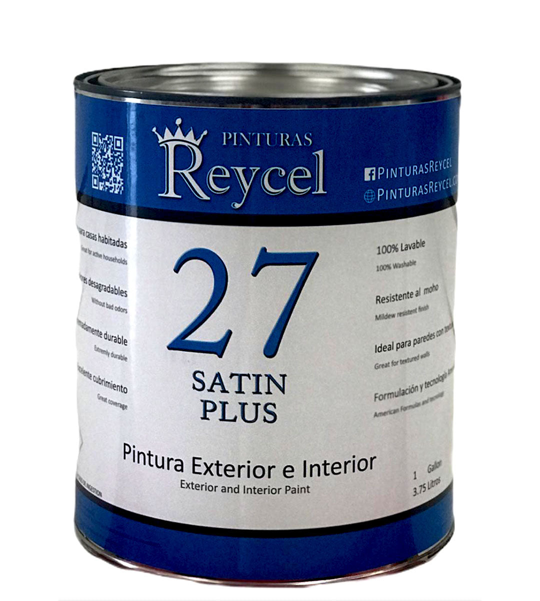 Pintura Reycel #27 Satín Galón 3.7 Litros